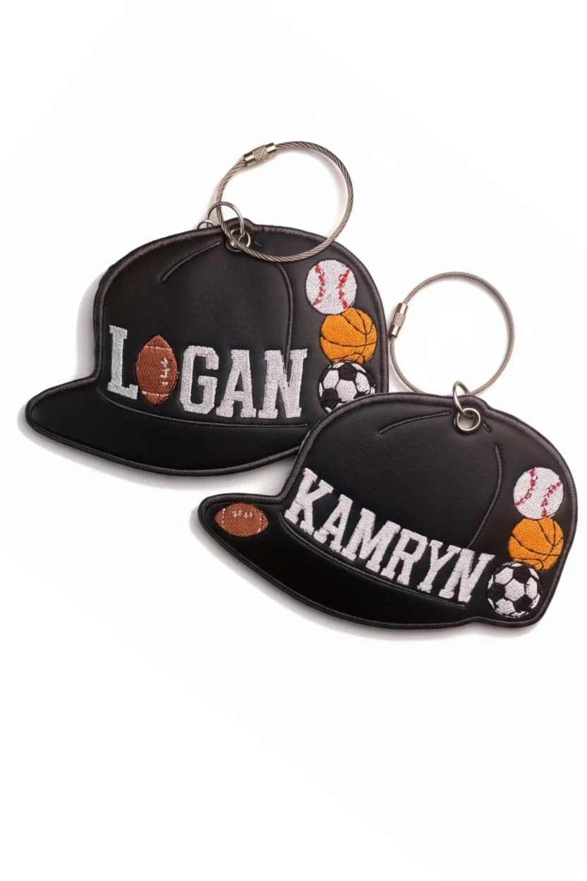 Made to stand out.  We made these charms intentionally oversized because sometimes the cutest accessory has a very practical job: helping you find your bag.
Dance bags, sports bags, and backpacks have a funny way of multiplying at practice. Add a lar