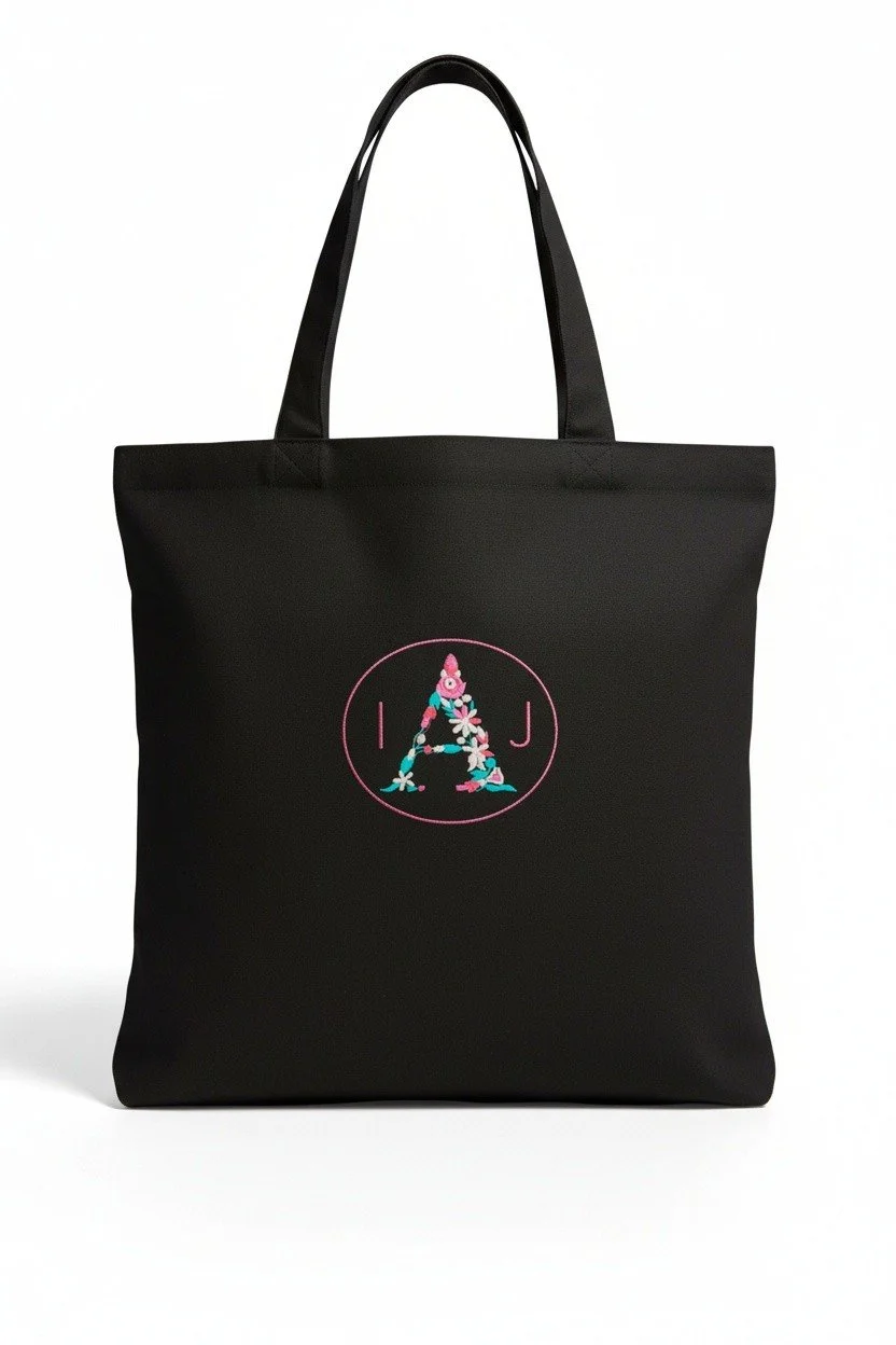 Personalized Floral Tote