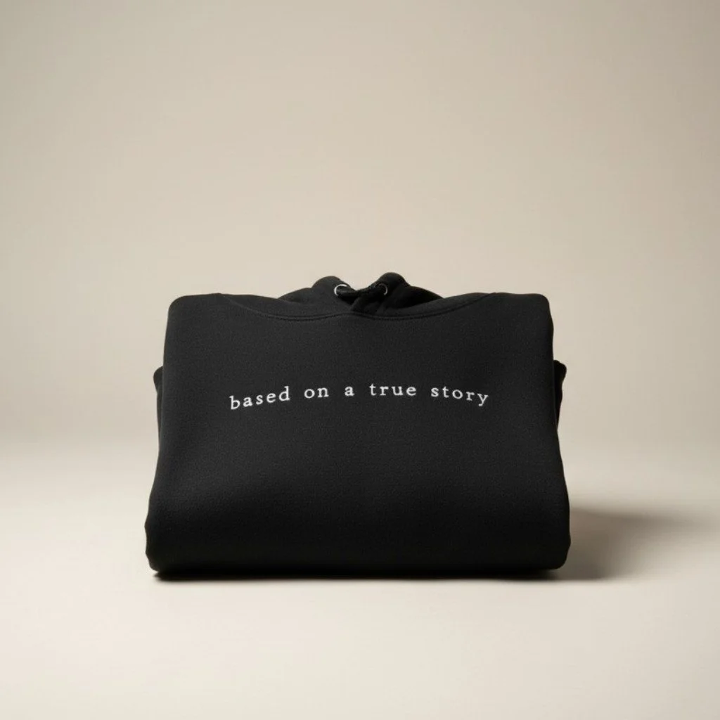 true story embroidered oversized sweatshirt (Copy)