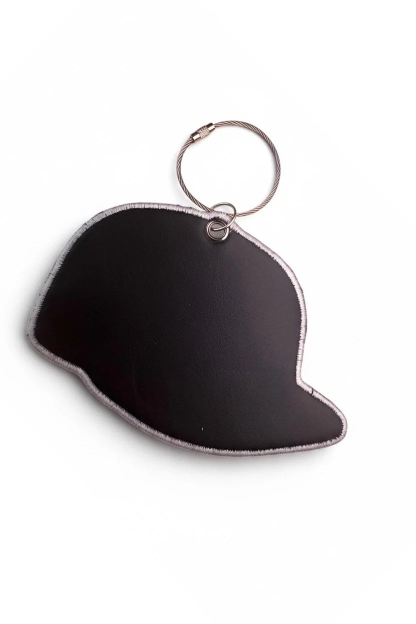back of sports hat bag charm