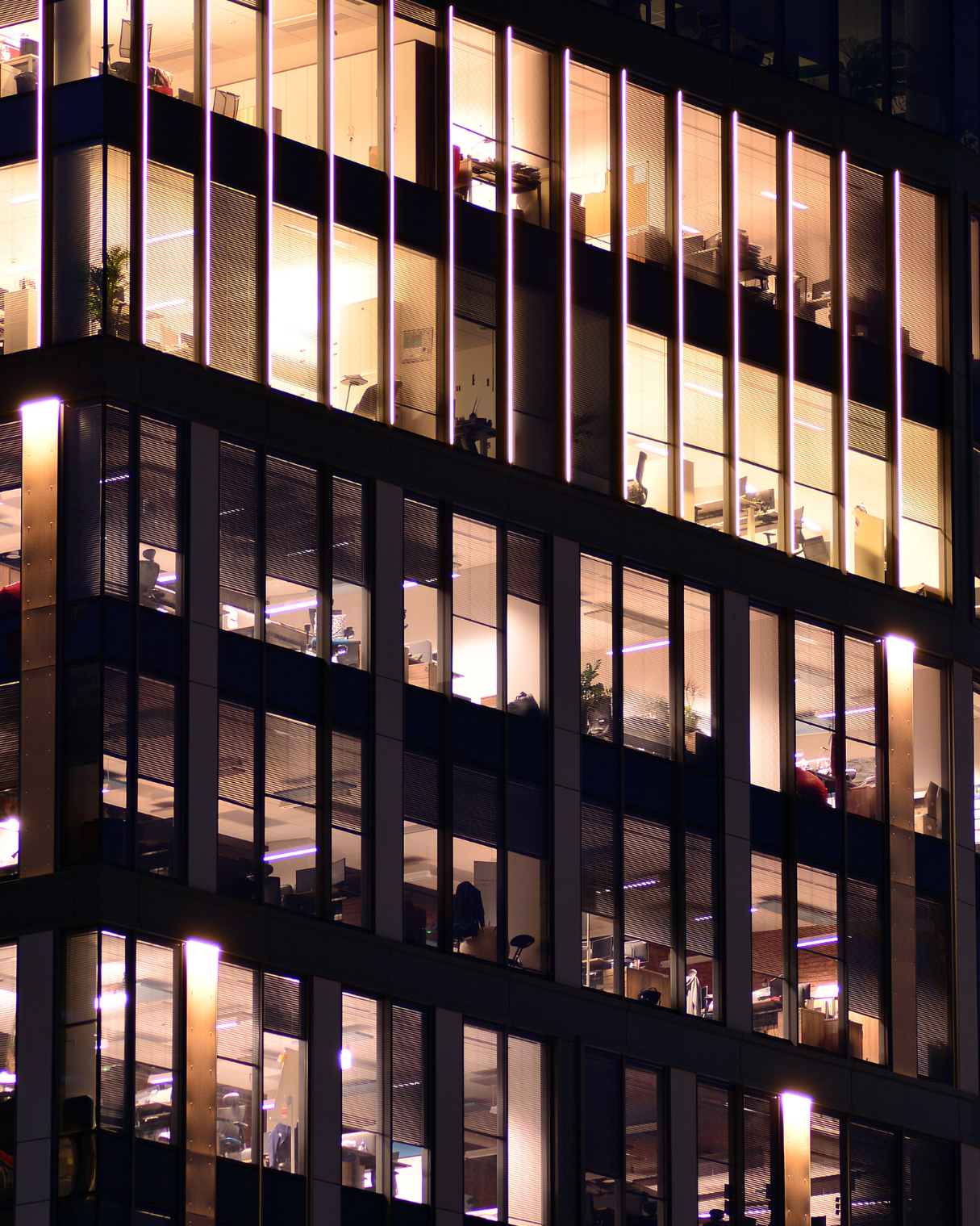 Office building at night