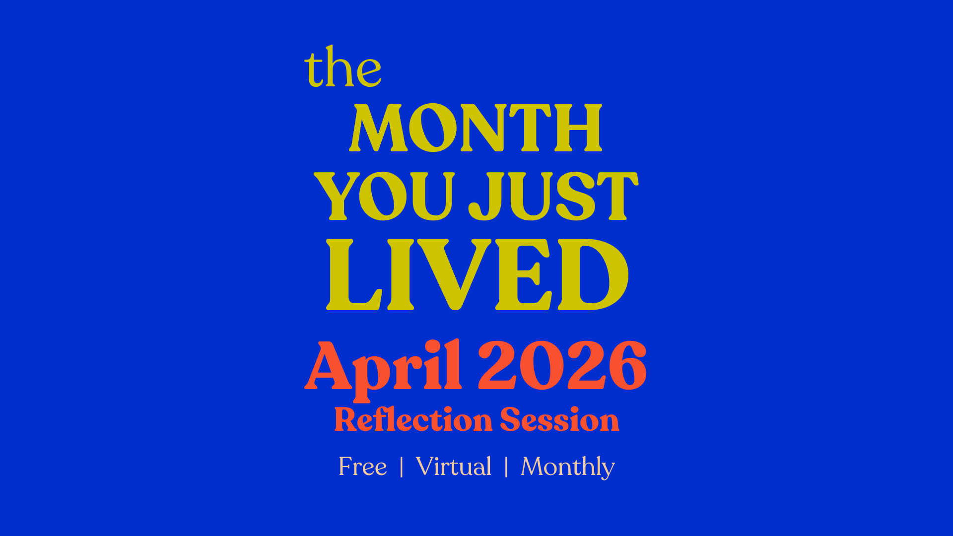 April Reflection Session