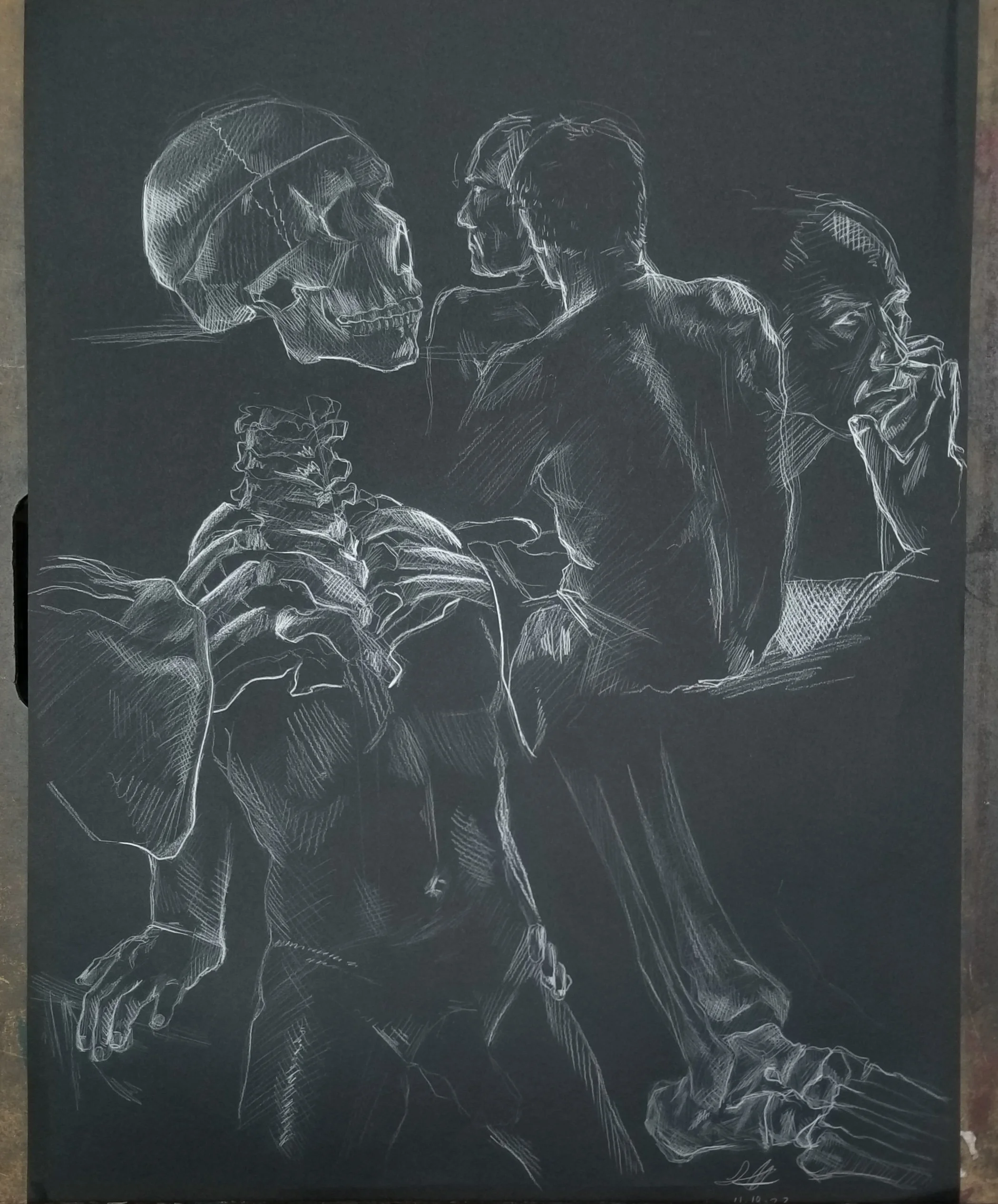 Figure Studies (Silver Pencil on Paper; 2022)