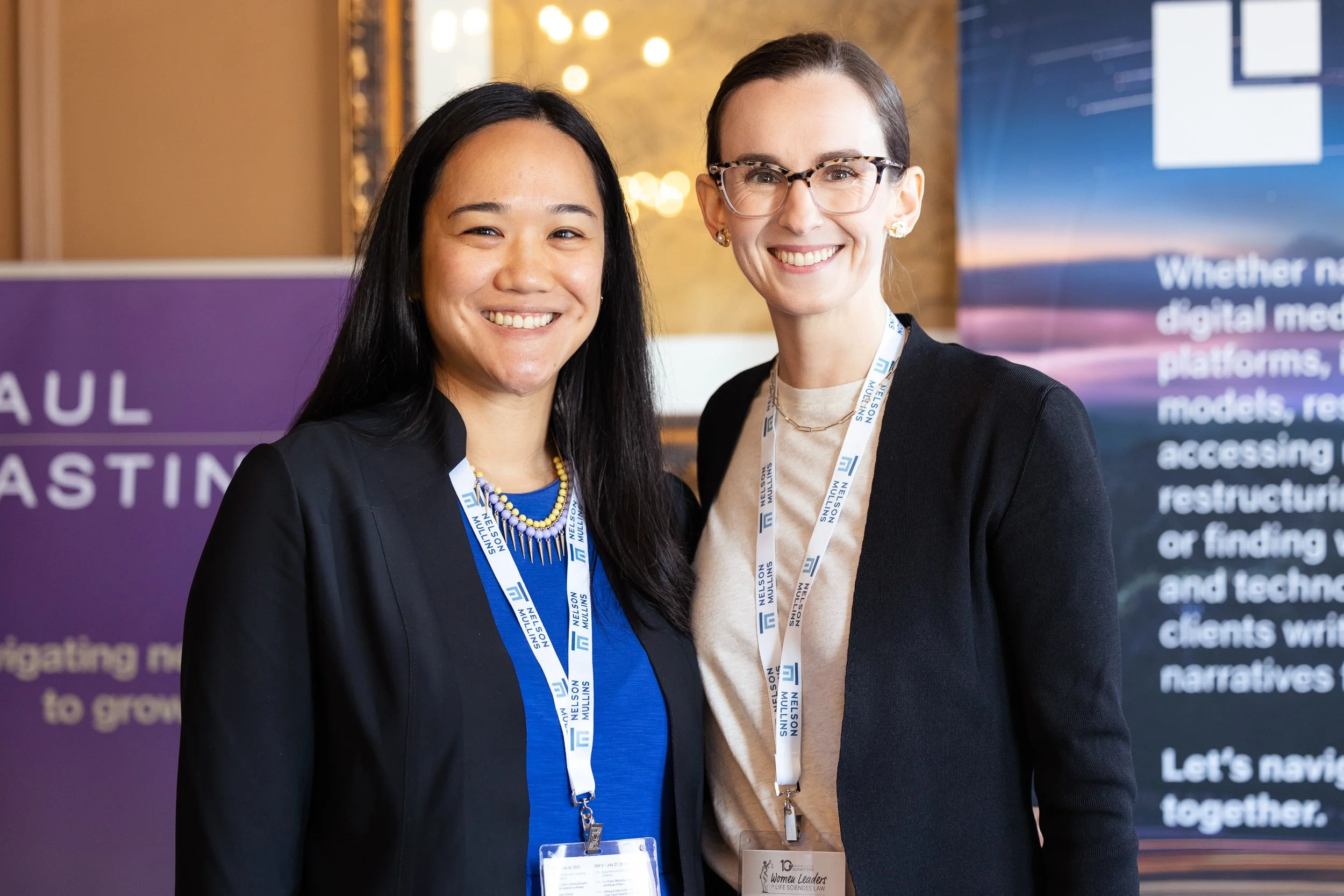 Two women at a convention in Boston, Massachusetts.