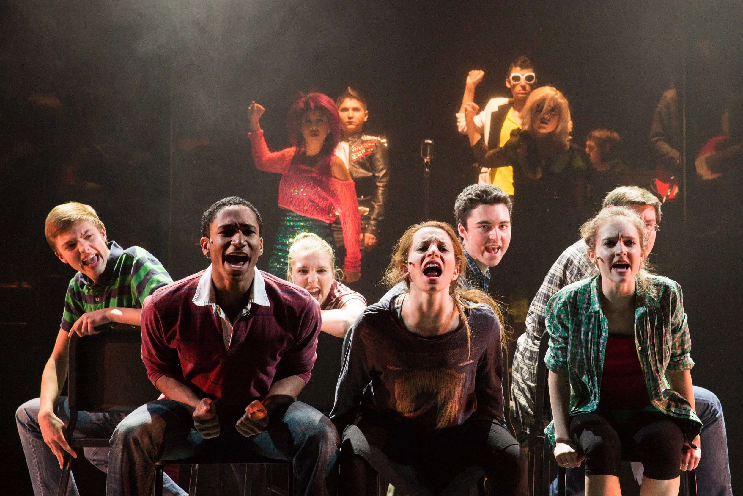 A high school theatre performance at an independent school in Massachusetts.