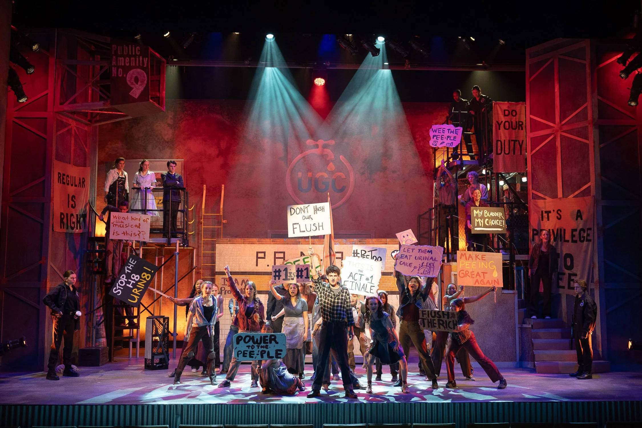 High School Cast Ensemble in Urintown