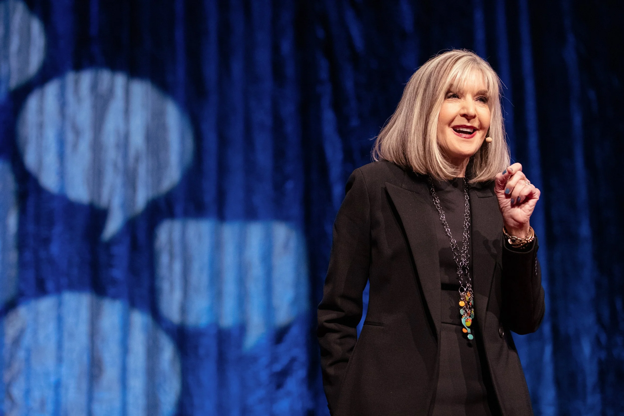 Hank Phillipi Ryan giving TEDx talk in Boston.