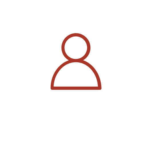 Icon of a person, typically representing a user profile or account.
