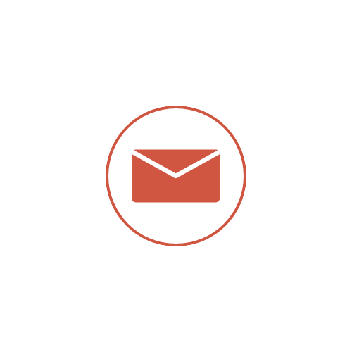 Envelope icon inside a circle, representing email or messaging.