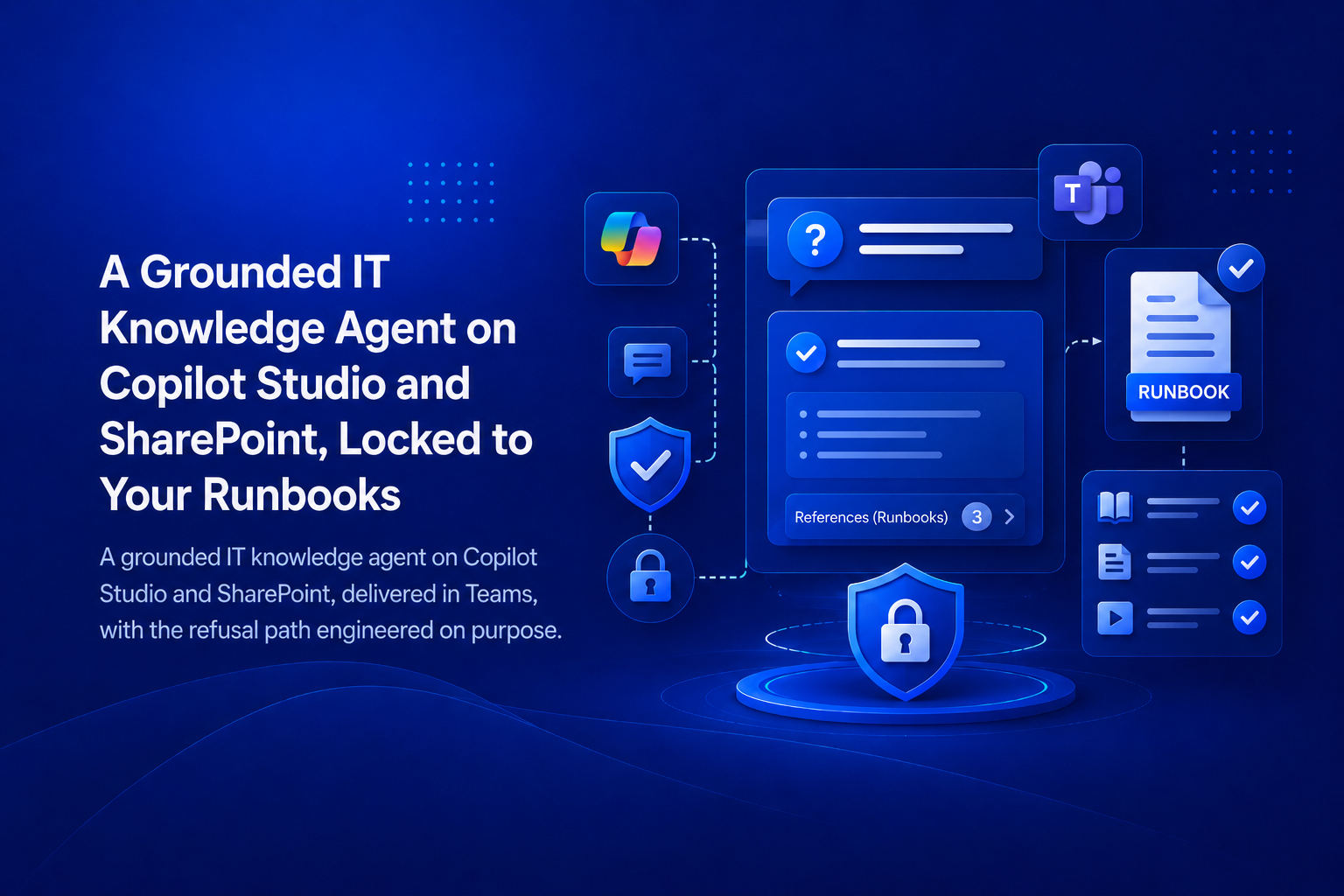 A Grounded IT Knowledge Agent on Copilot Studio and SharePoint, Locked to Your Runbooks&nbsp;