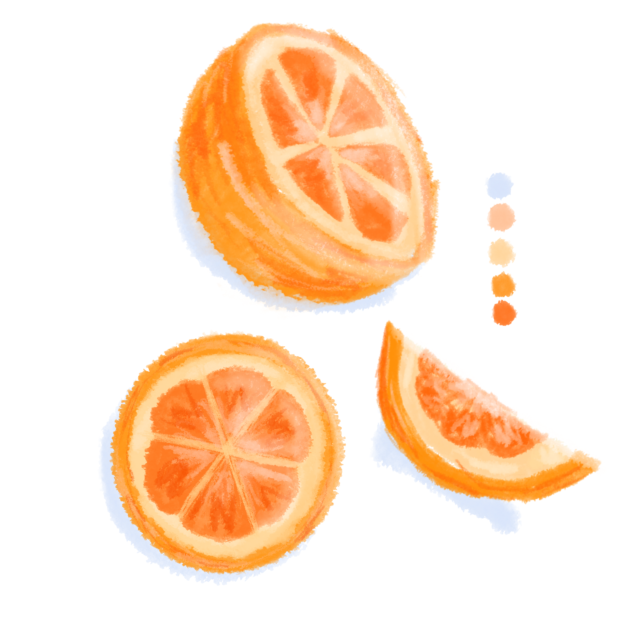 Illustration of oranges.