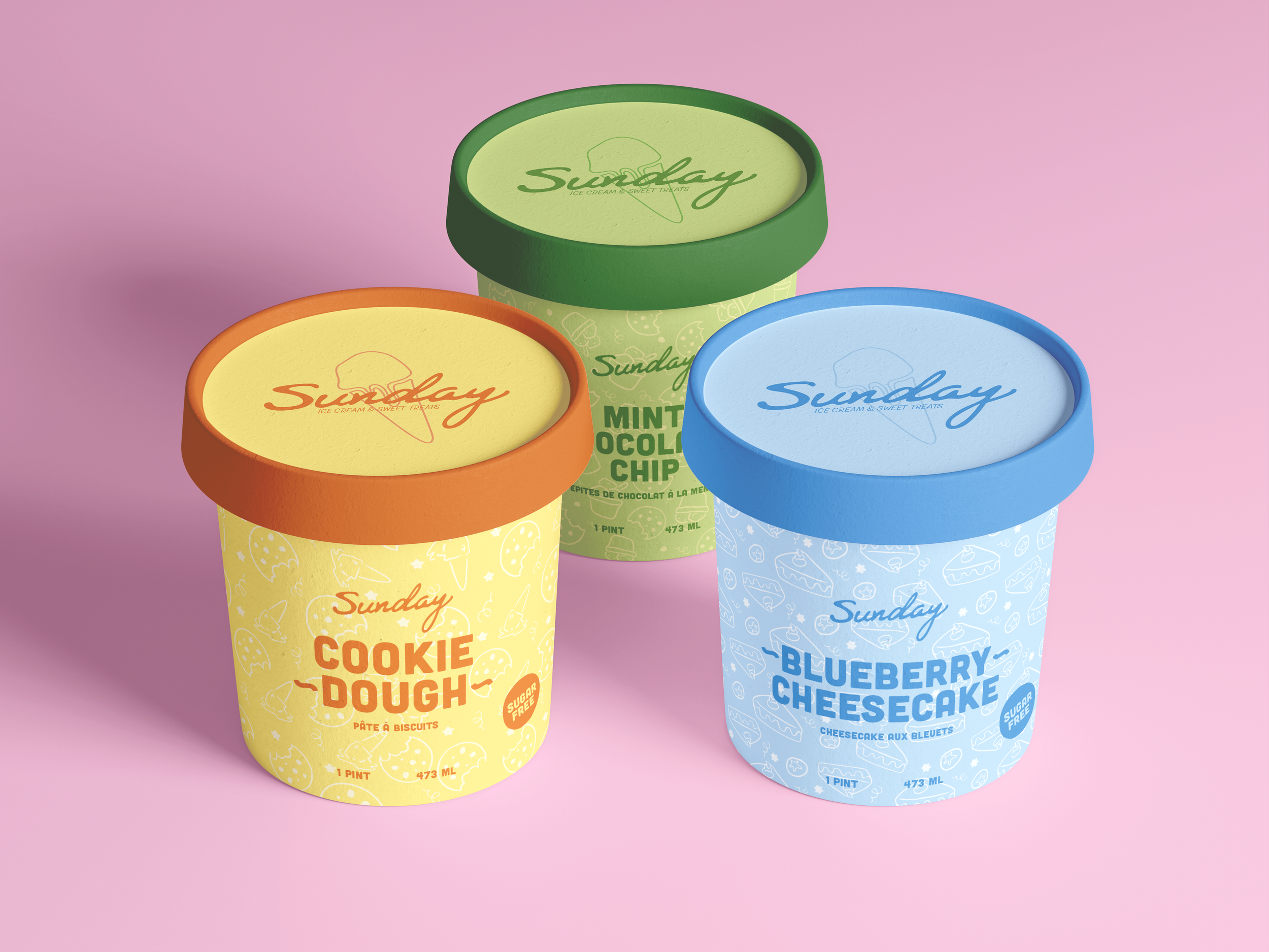 Sunday ice cream tubs.