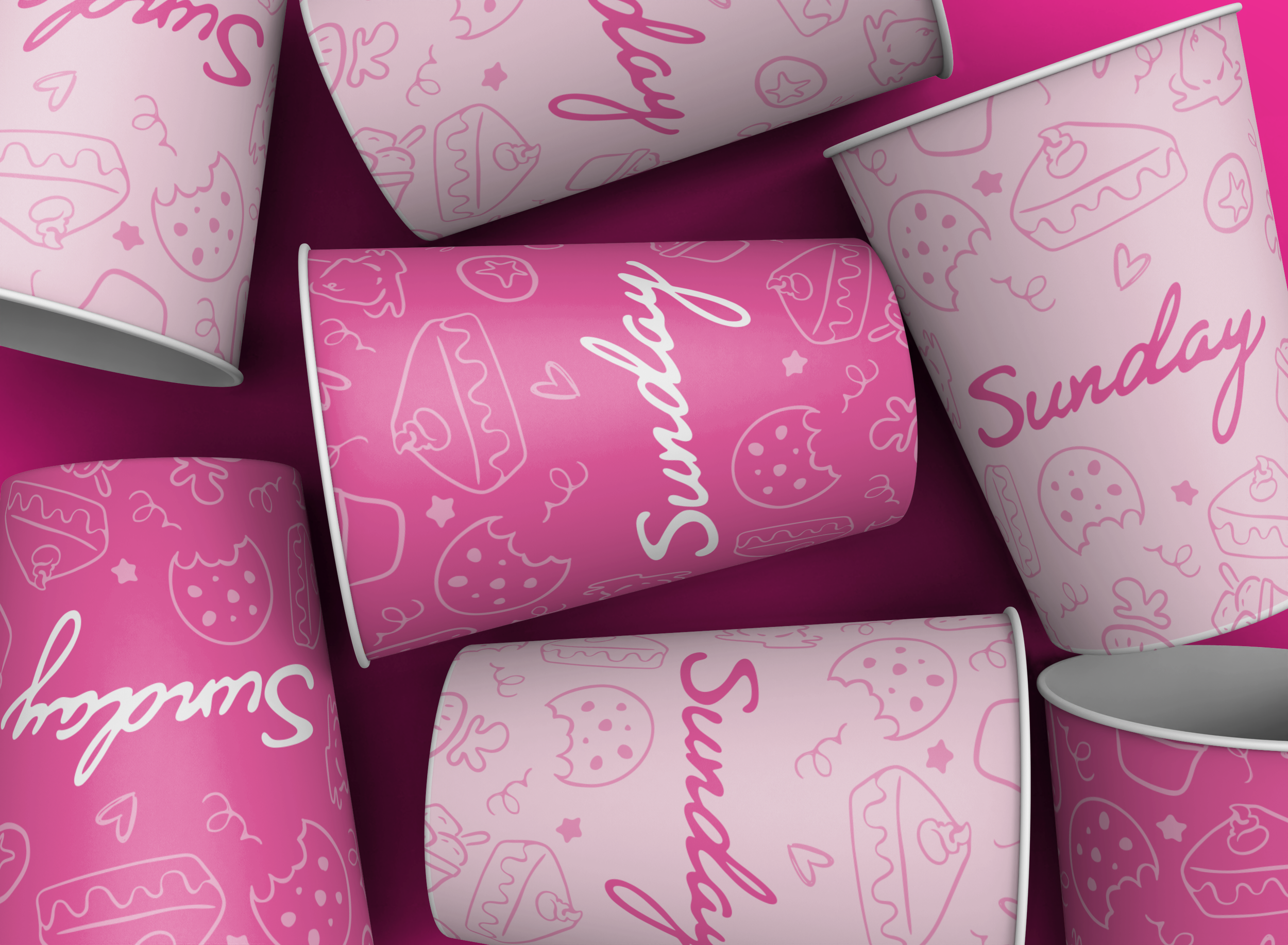 Sunday official milkshake cup designs.