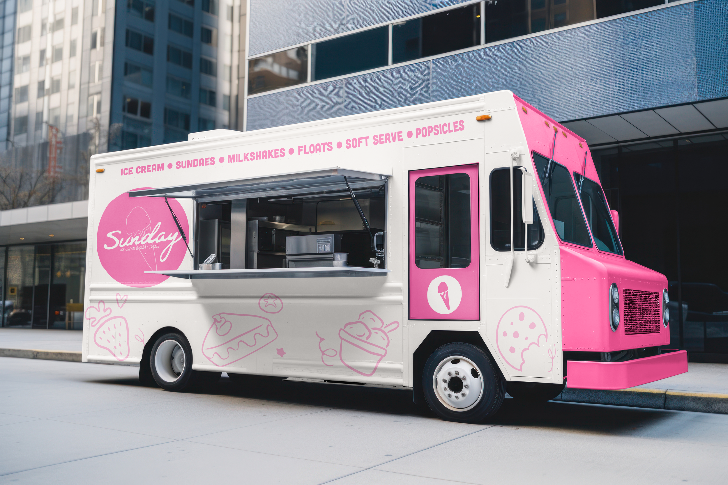 Sunday ice cream truck.