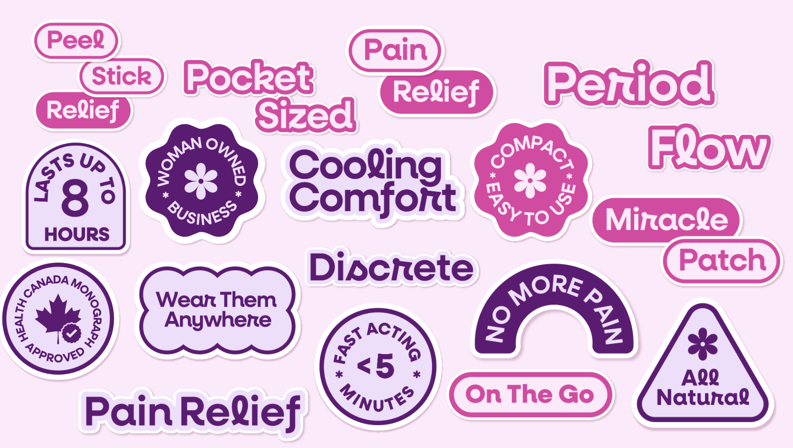 Happy Cramps sticker designs.