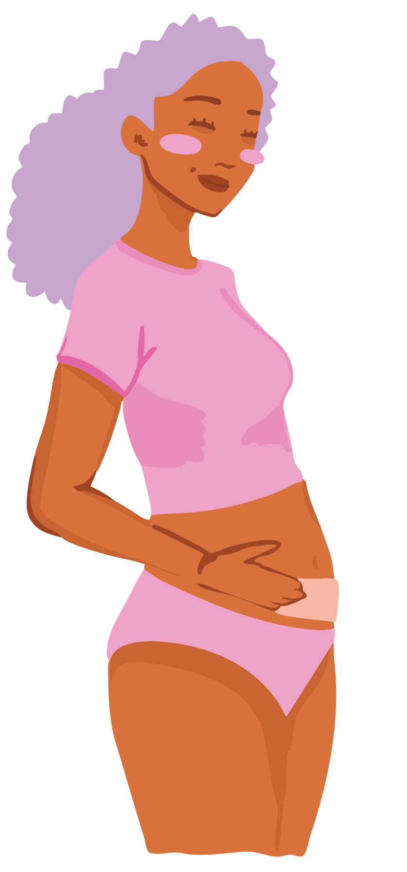 Illustration of a girl wearing a transdermal patch.