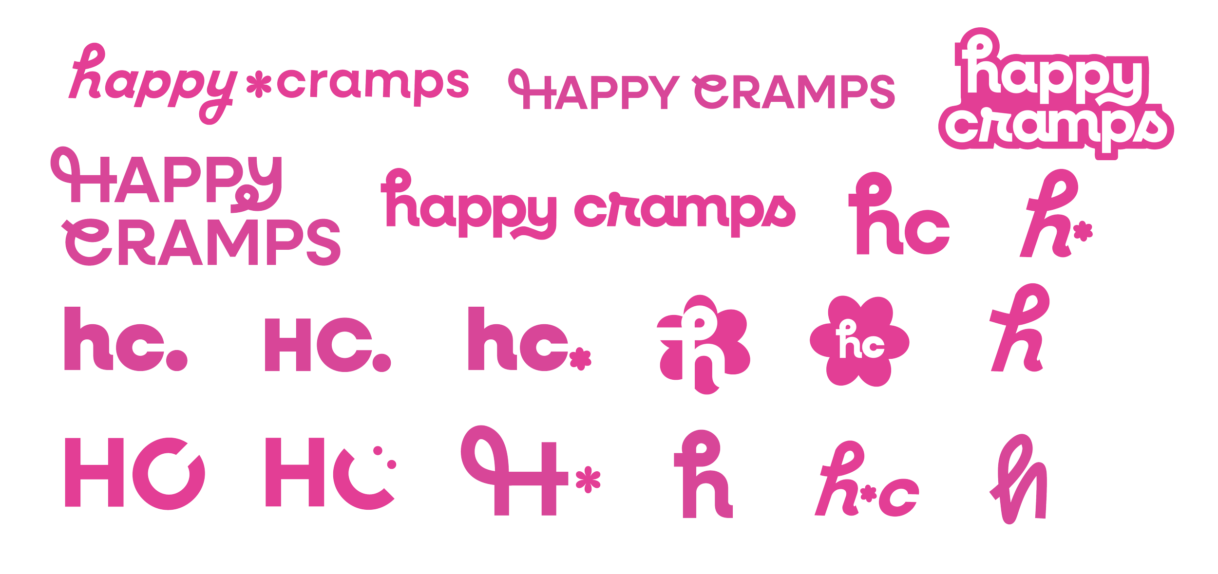 Logo concepts for Happy Cramps