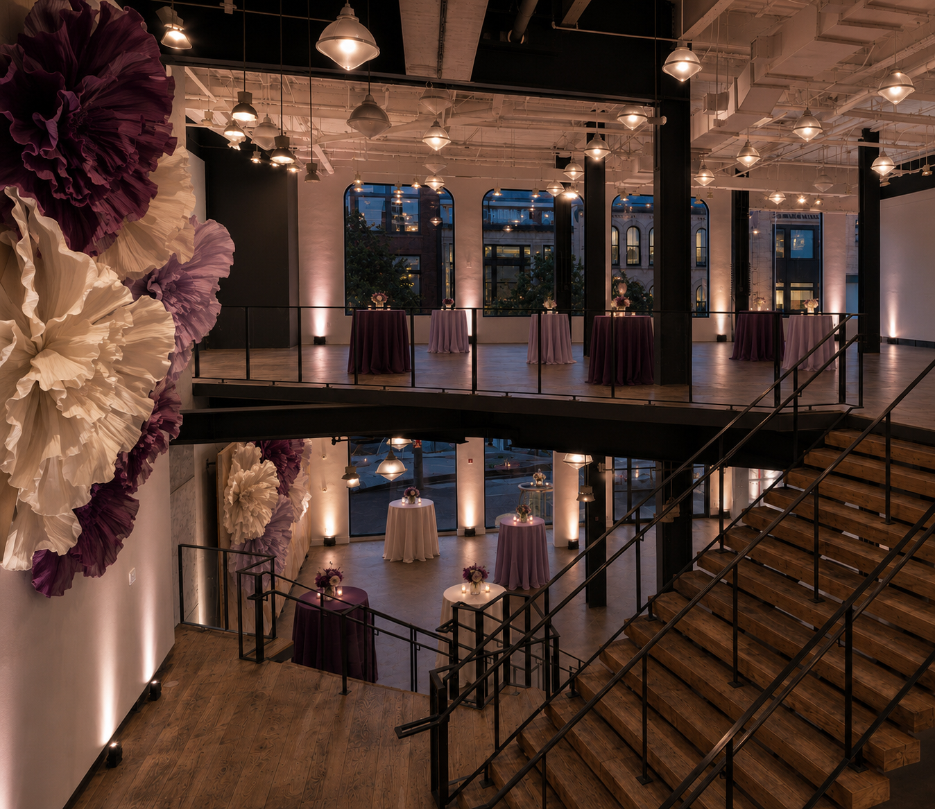 Twilight Loft Reception with Floral Elegance.png