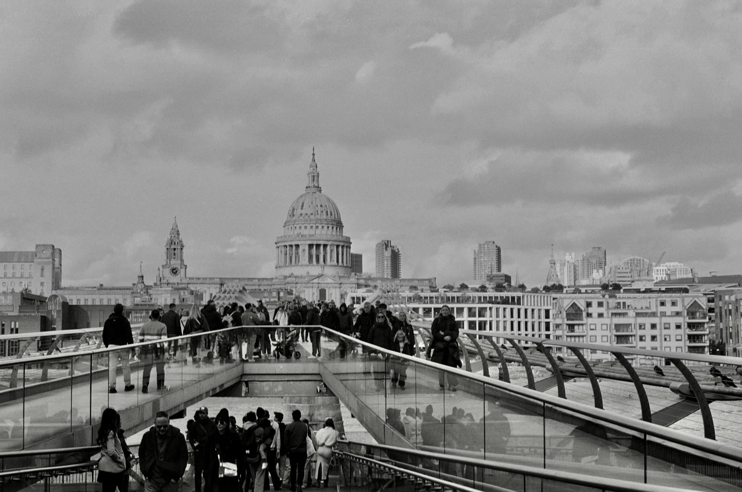 millenium bridge looking towards st. paul's, london