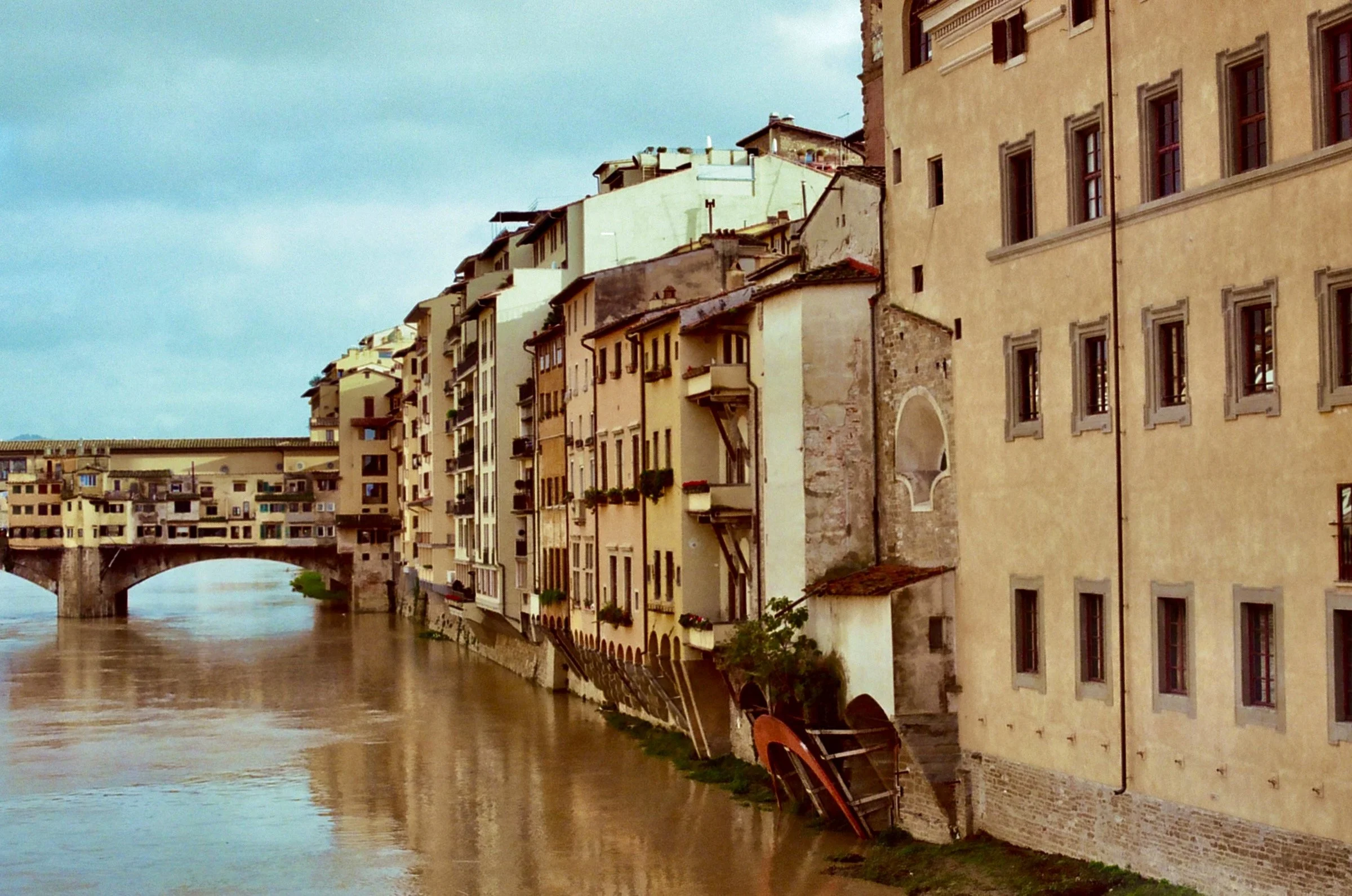 looking towards ponte vecchio, florence