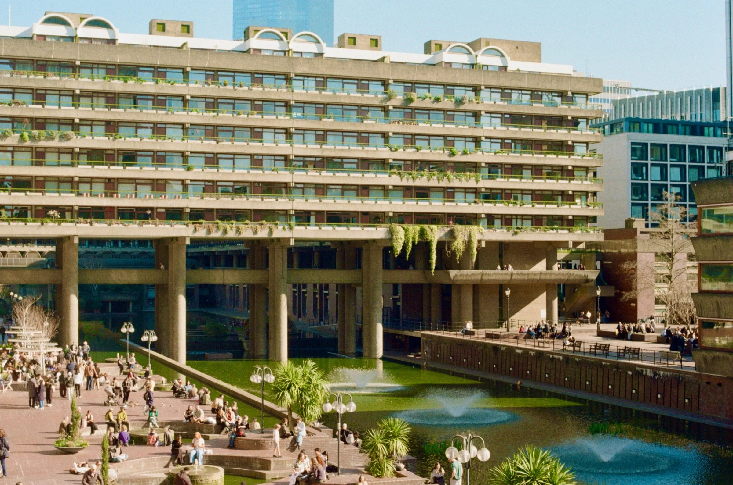sun graces the barbican, london