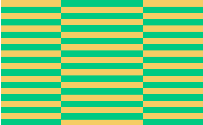 A colorful striped pattern with horizontal teal and yellow stripes, arranged in an alternating sequence.