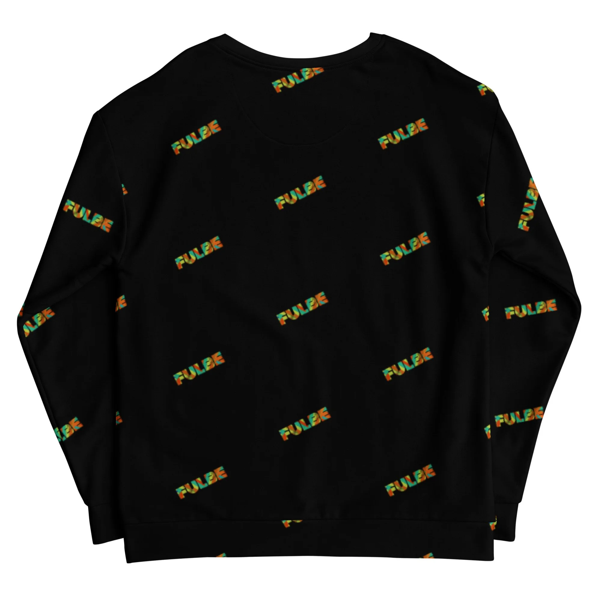 Sweat-shirt noir Fulbe, sweat-shirt unisexe