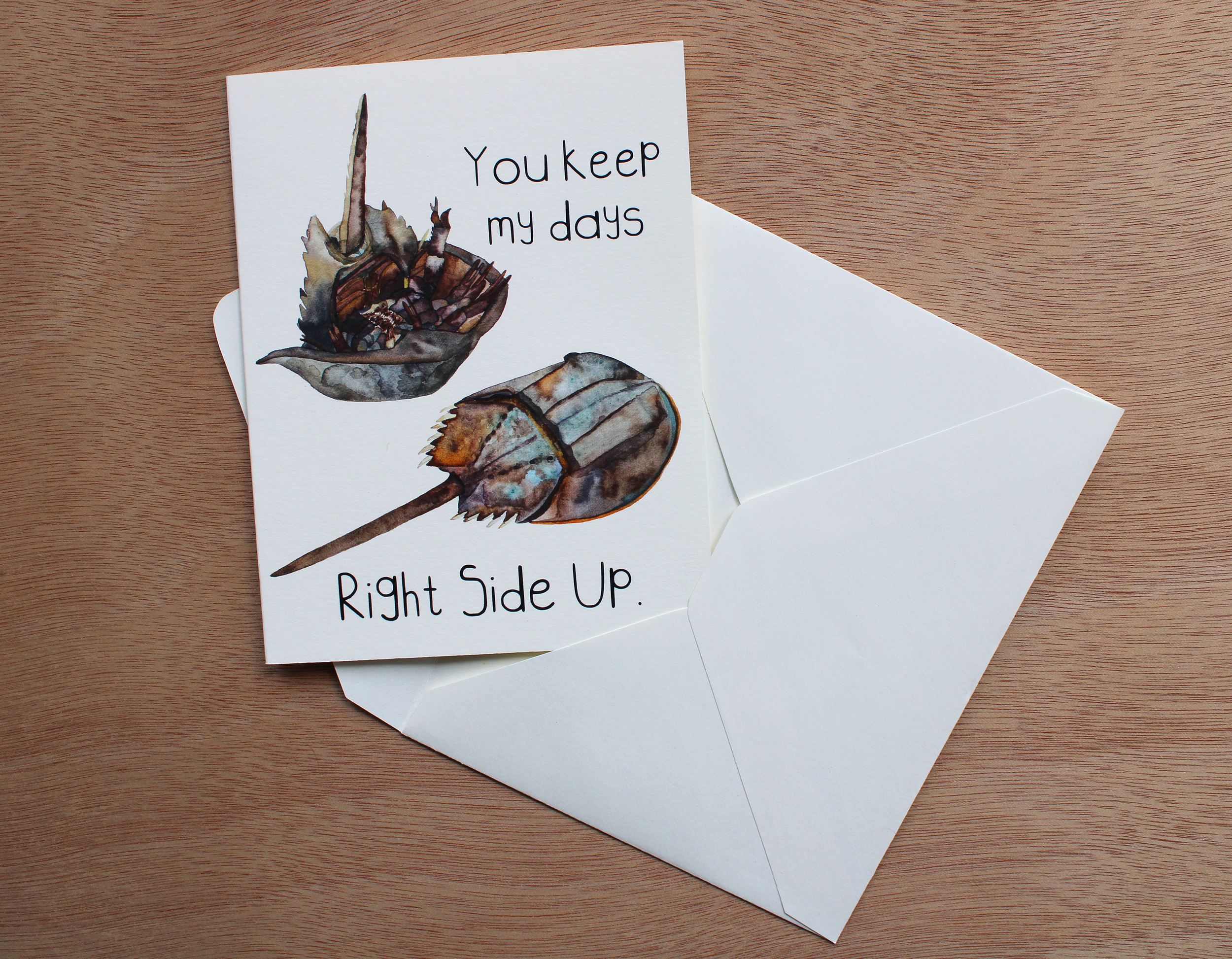 Right Side Up Horseshoe Crab Card
