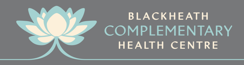 Logo of Blackheath Complementary Health Centre with a stylized lotus flower and text.
