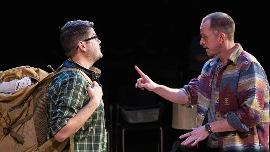 John D’Agata in The Lifespan of a Fact by Jeremy Kareken, David Murrell and Gordon Farrell; produced by American Lives Theatre; photo by Indy Ghost Light