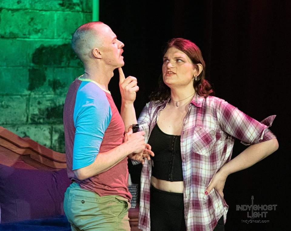 A in Bed Play by Shar Steiman; produced by StageQuest Indy, photo by Indy Ghost Light