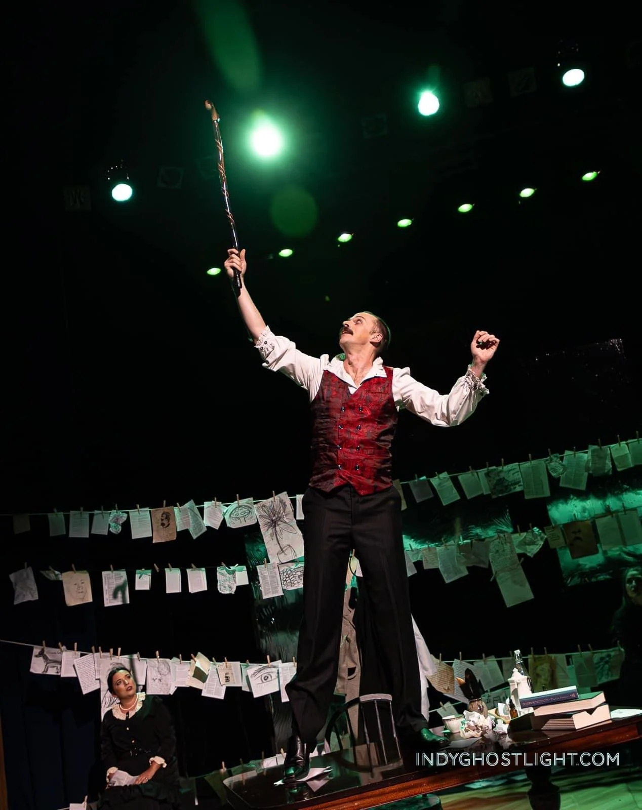 Frederick Nietzsche in Seeking Nietzsche by Marcia Epic Harris; produced by Southbank Theatre; photo by Indy Ghost Light