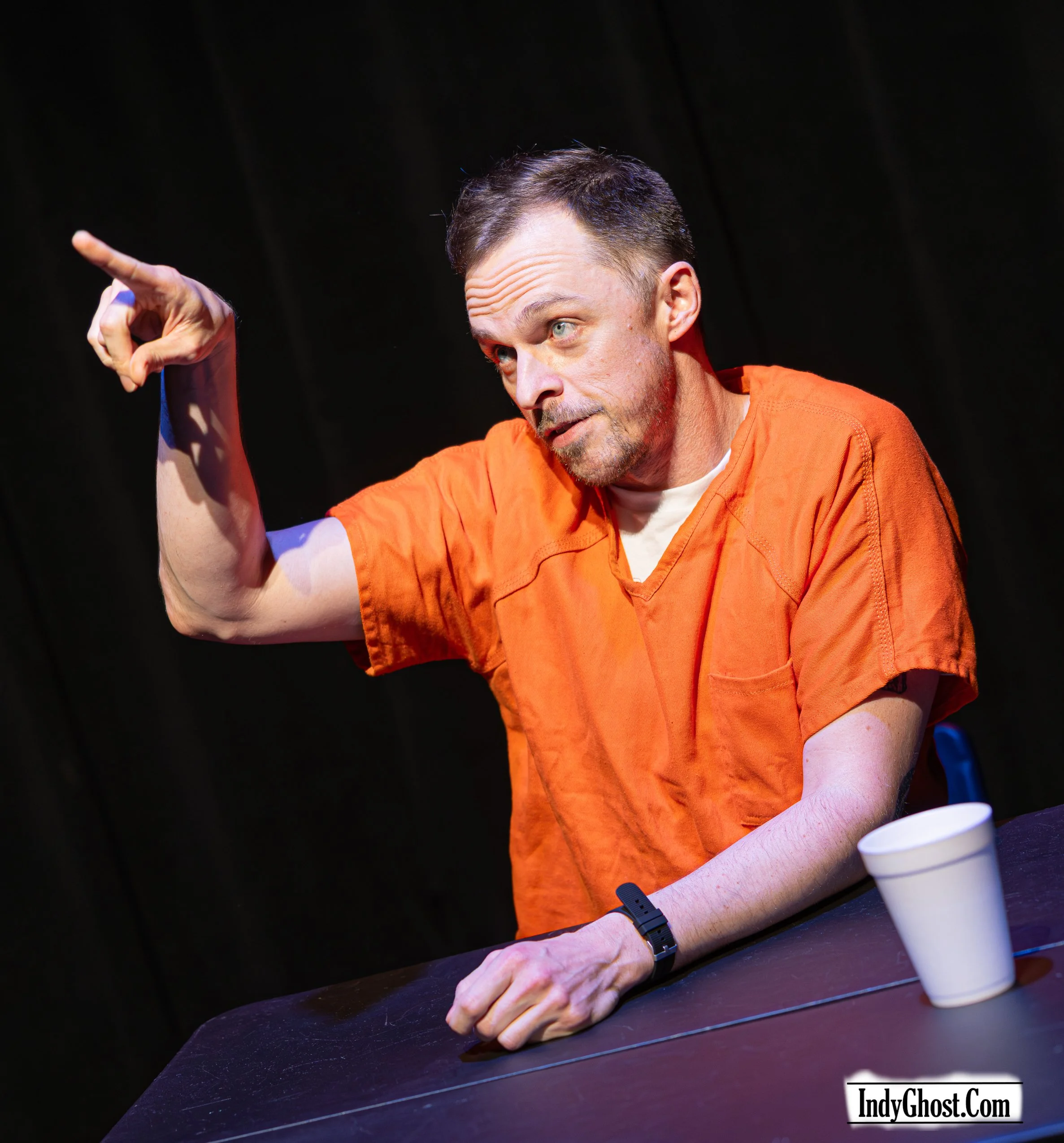 Marcus Sharp in Another Medea by Aaron Marks; produced by American Lives Theatre; photo by Indy Ghost Light