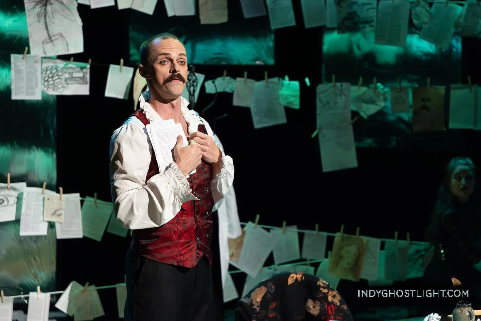 Frederick Nietzsche in Seeking Nietzsche by Marcia Epic Harris; produced by Southbank Theatre; photo by Indy Ghost Light