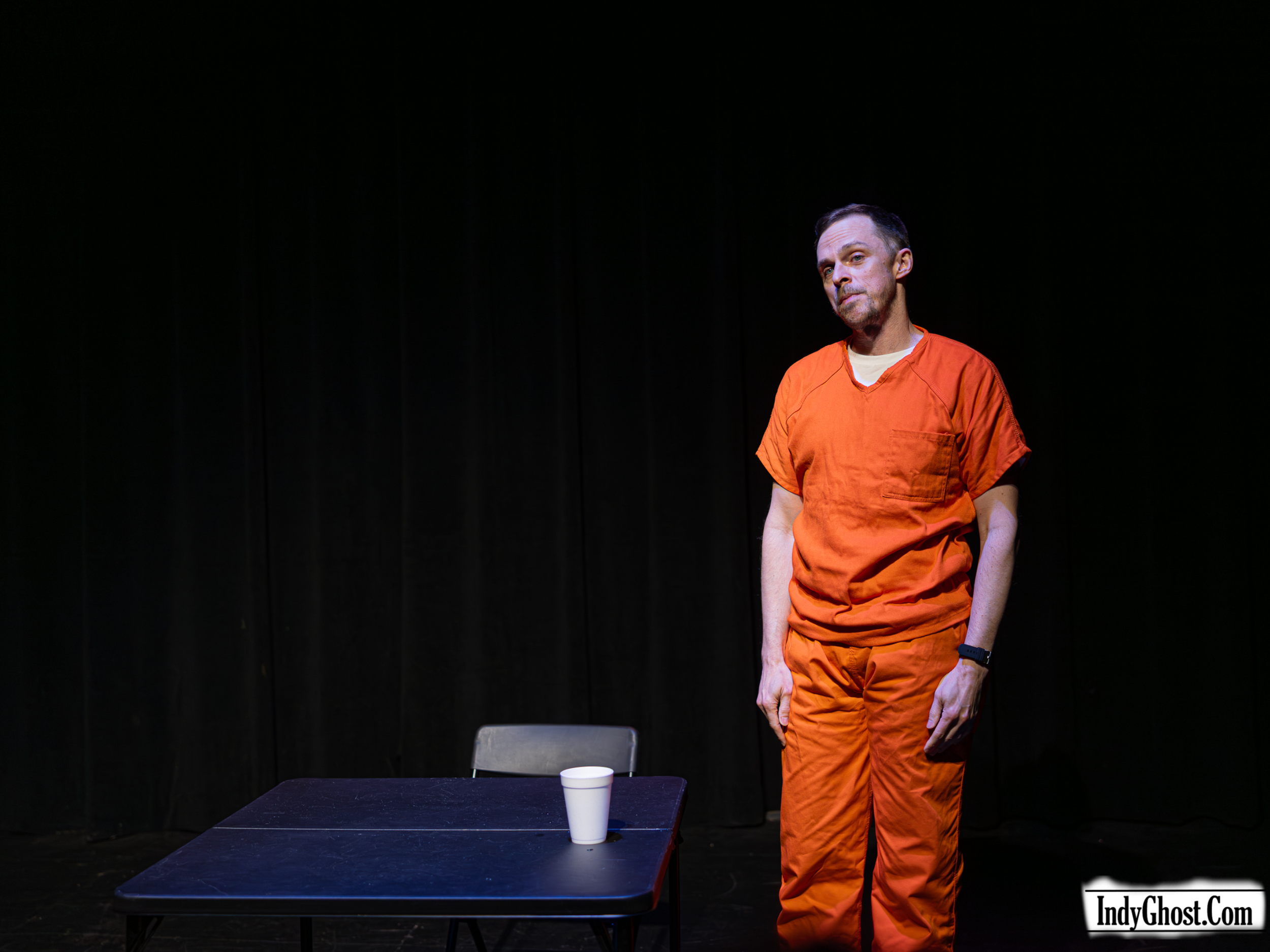Marcus Sharp in Another Medea by Aaron Marks; produced by American Lives Theatre; photo by Indy Ghost Light