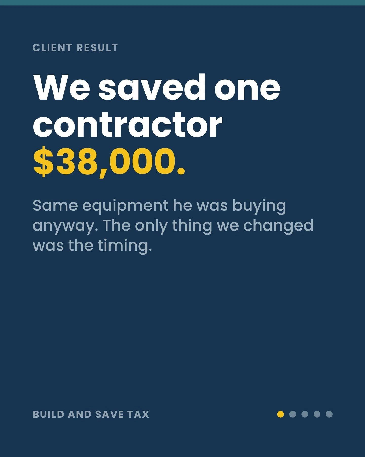 The equipment was getting bought either way. The only question was when he turned it on, and that question was worth about $38,000. 💰️ 

When your income spikes on a couple of big jobs, that's the year to place major equipment in service. The deduct