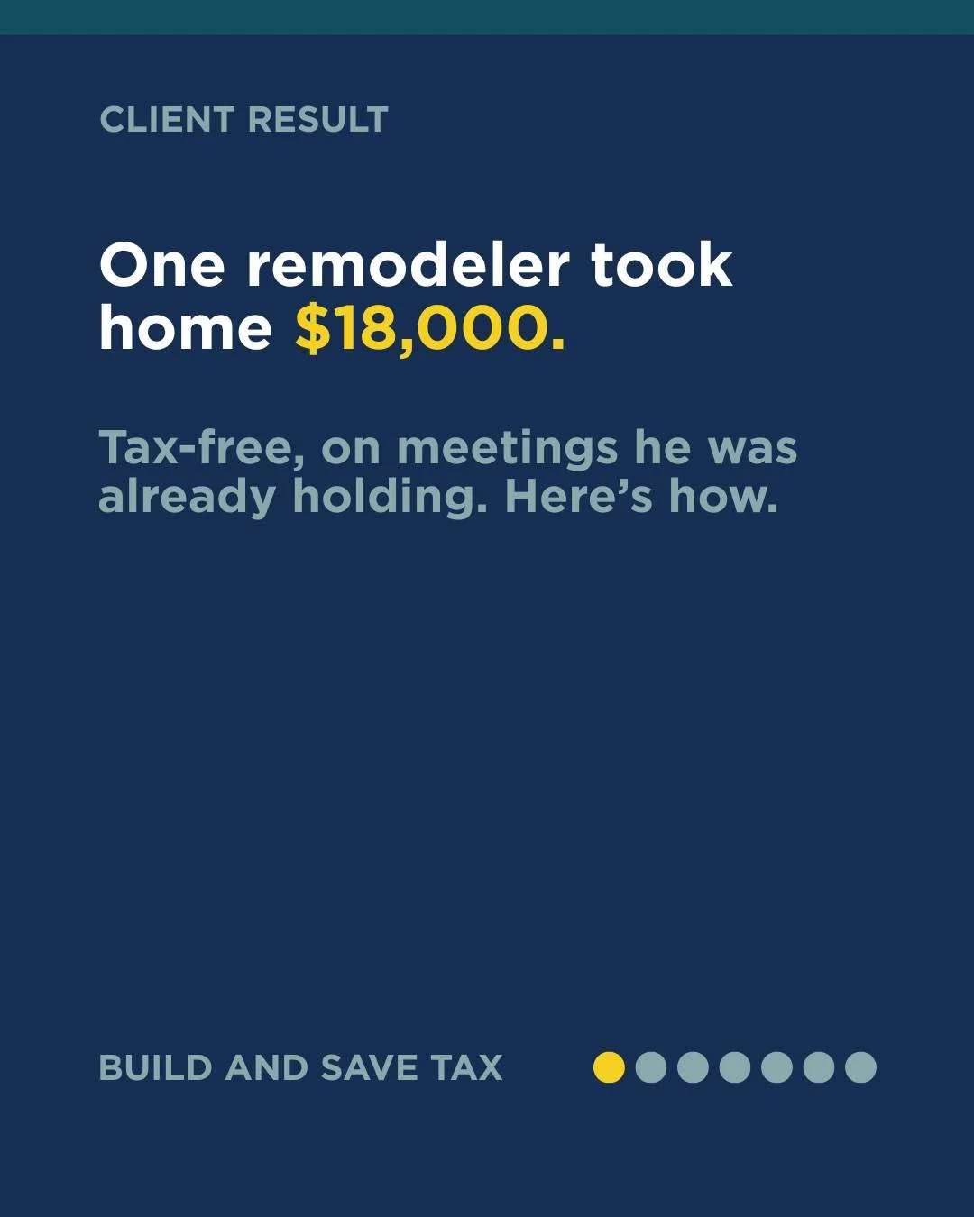 He was holding these meetings anyway. The only thing that changed was setting them up so the tax code paid him for the space.

The Augusta Rule lets you rent your home to your business up to 14 days a year and keep the rent tax-free while the busines