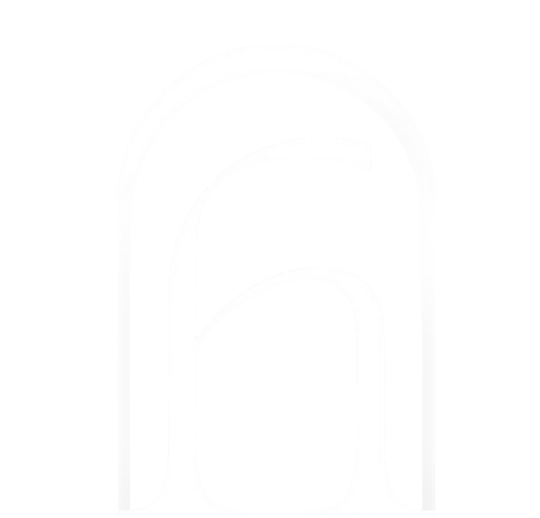 A white logo with stylized overlapping lowercase 'a' and 'h' letters on a black background.