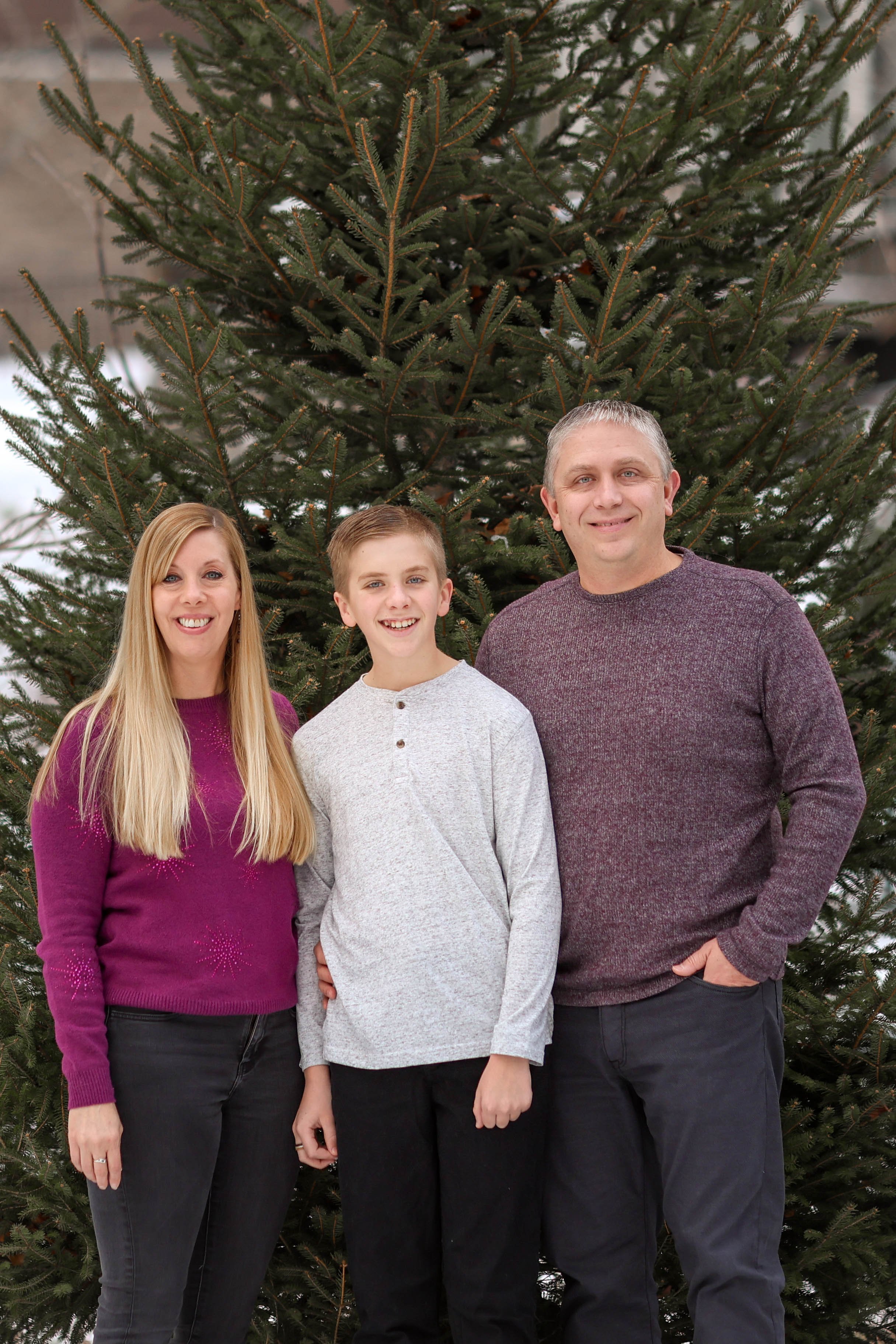 Clay Burris with his family in Indiana