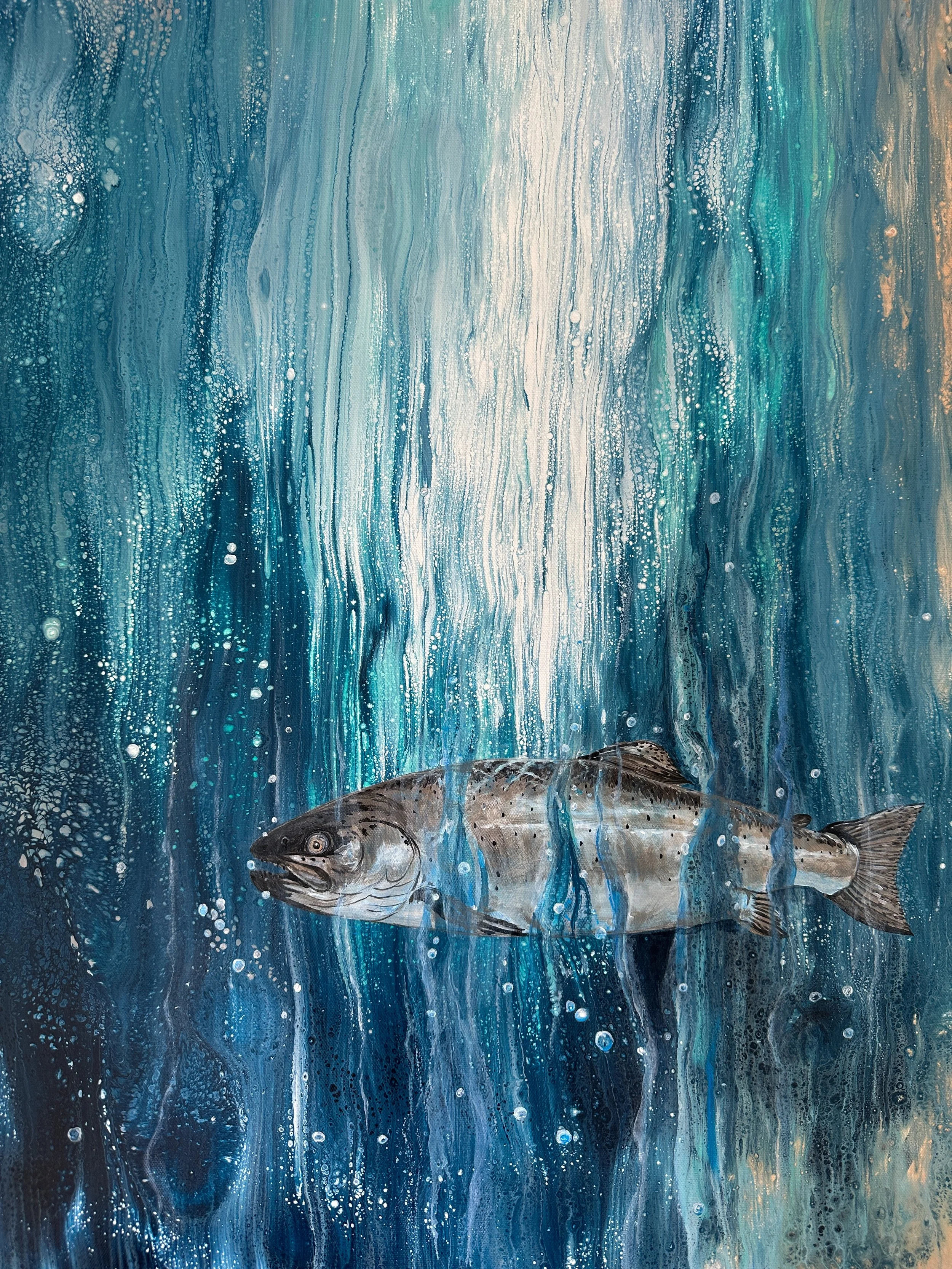 "Run, Interrupted" Acrylic on Canvas