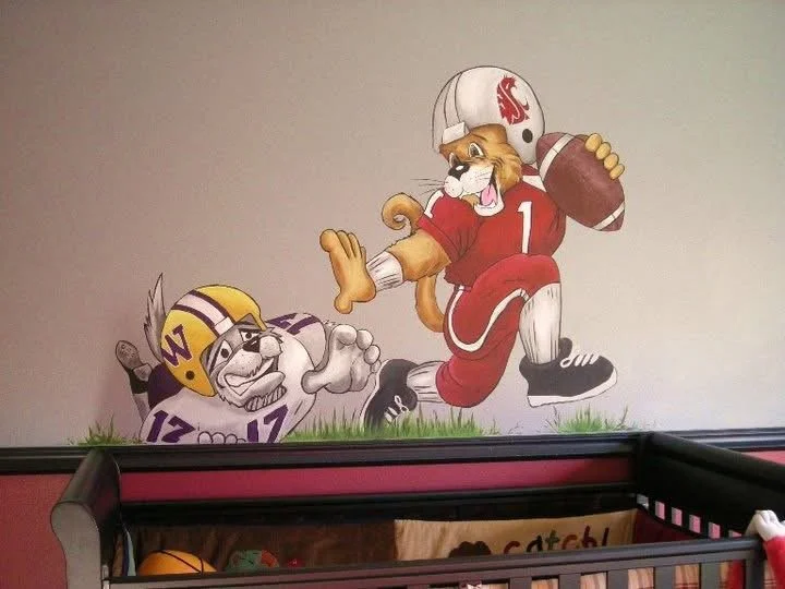 UW WSU mural