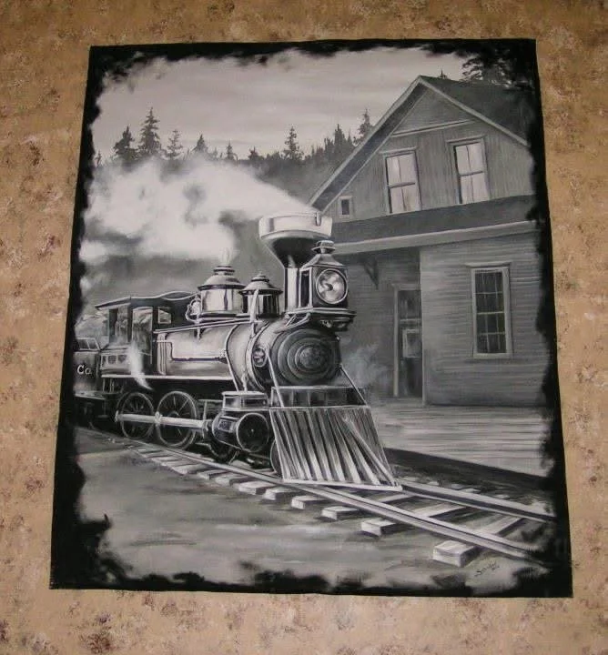 Winery tapestry painting