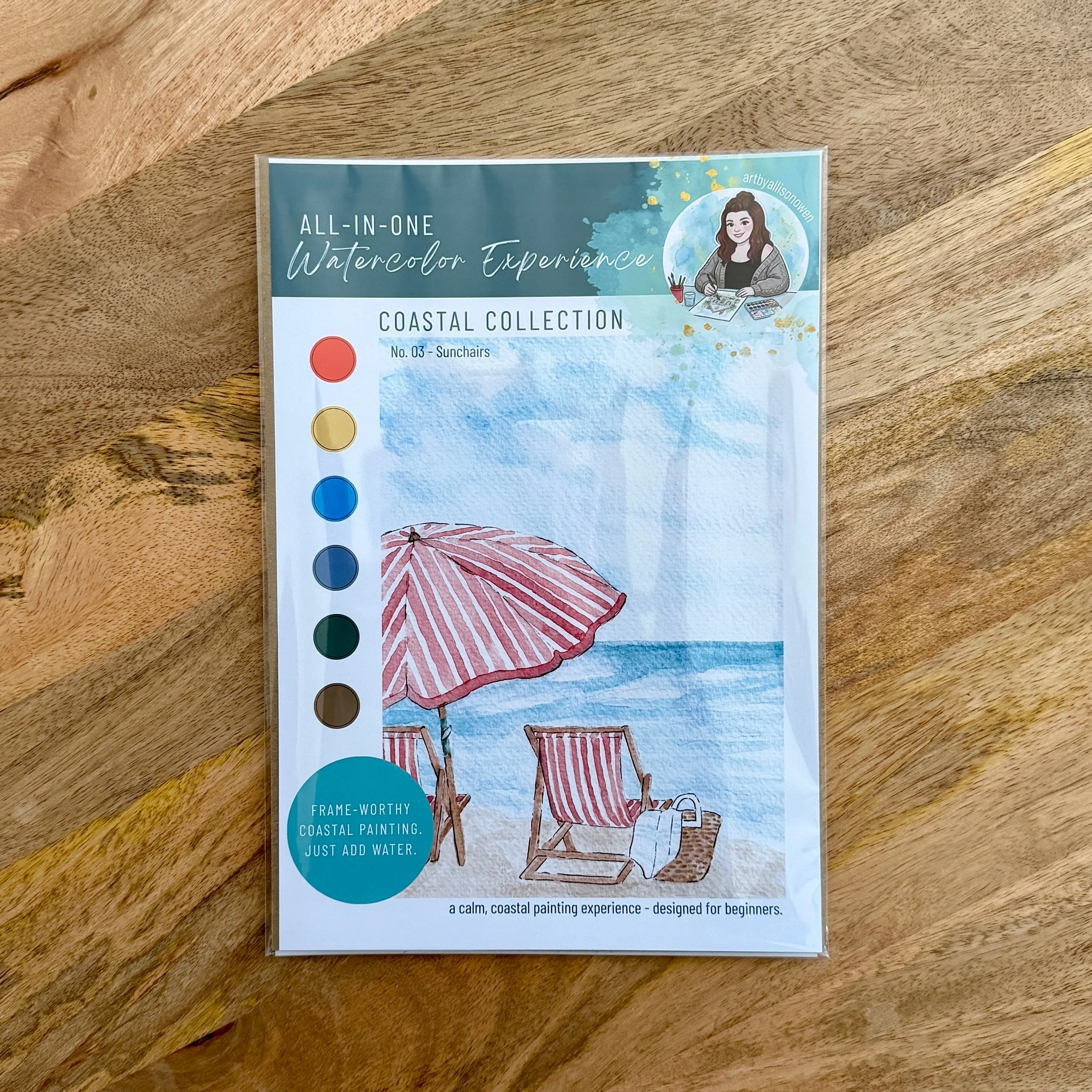 sunchair watercolor kit - everything you need, just add water