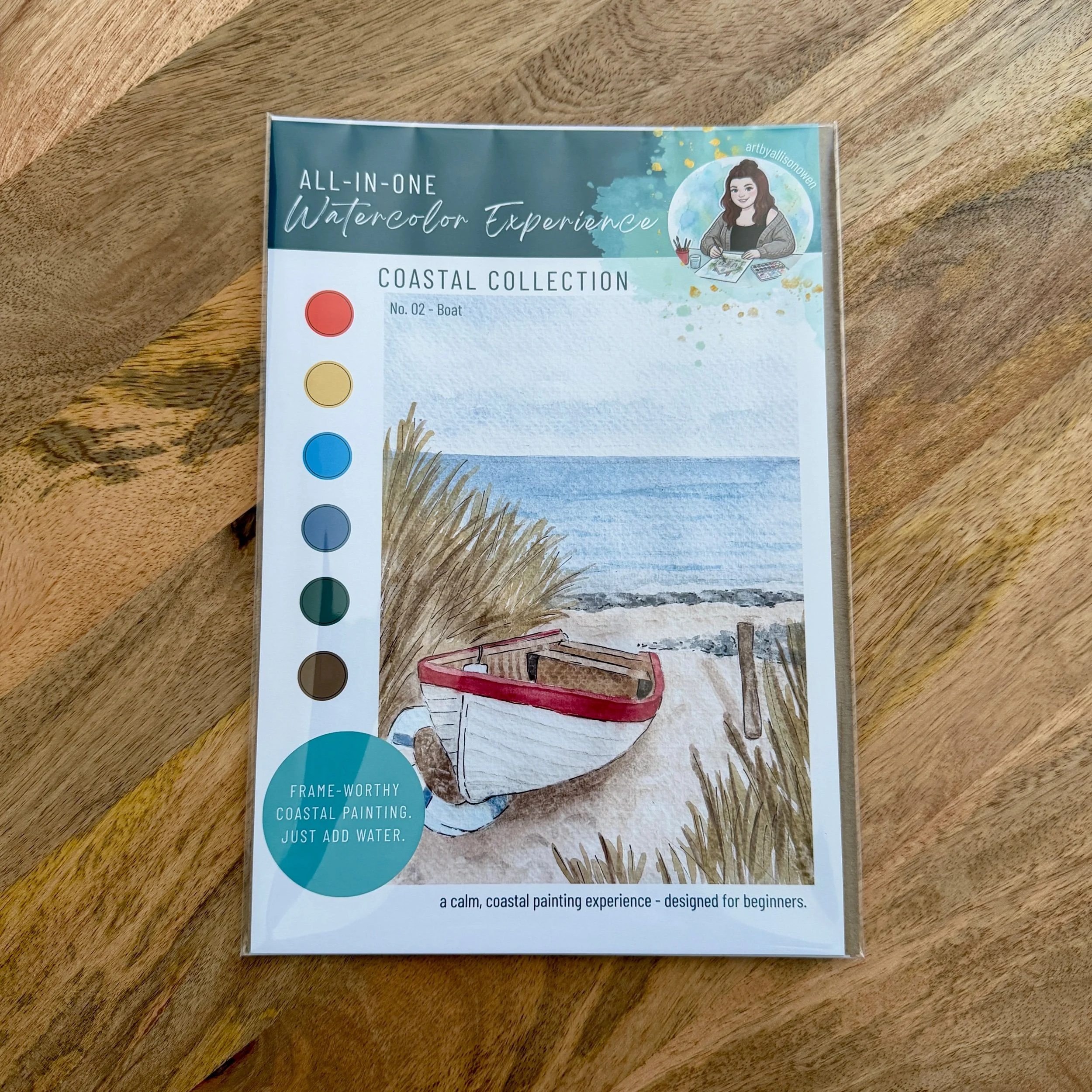 Boat watercolor kit - everything you need, just add water