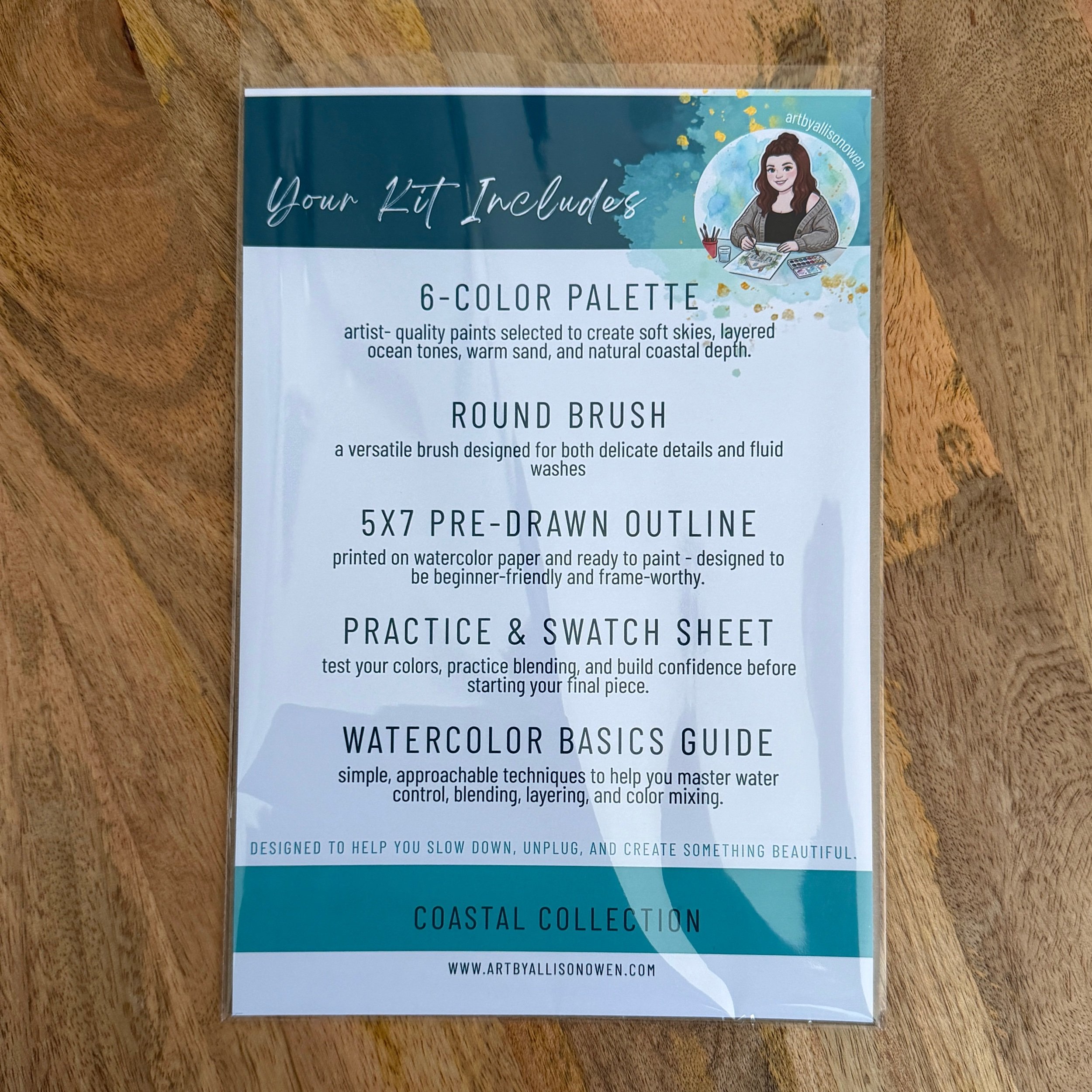 coastal watercolor kit - everything you need, just add water