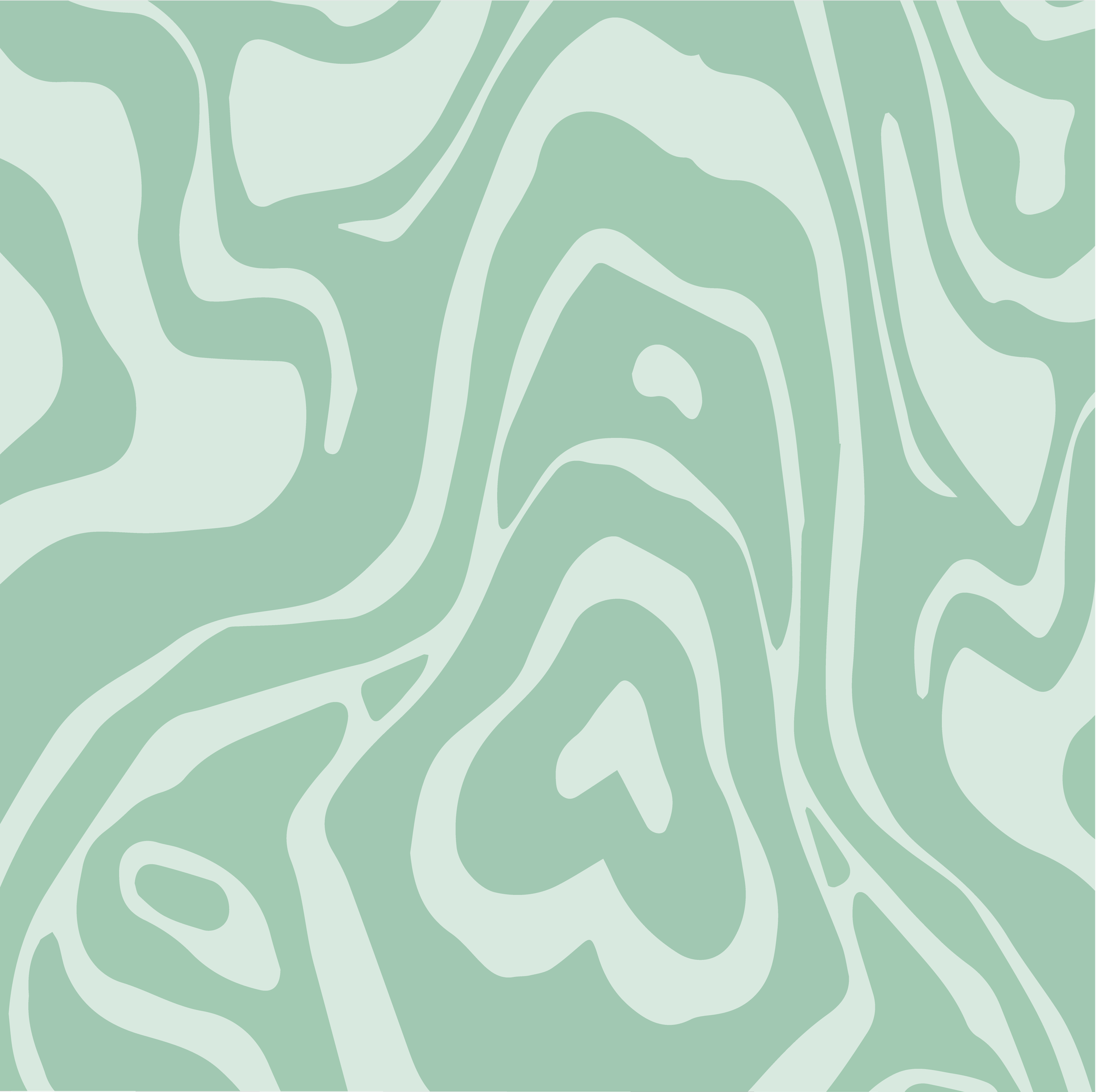 Wiseacre Brewing Company: Hop Zip original pattern Seafoam green Swirls