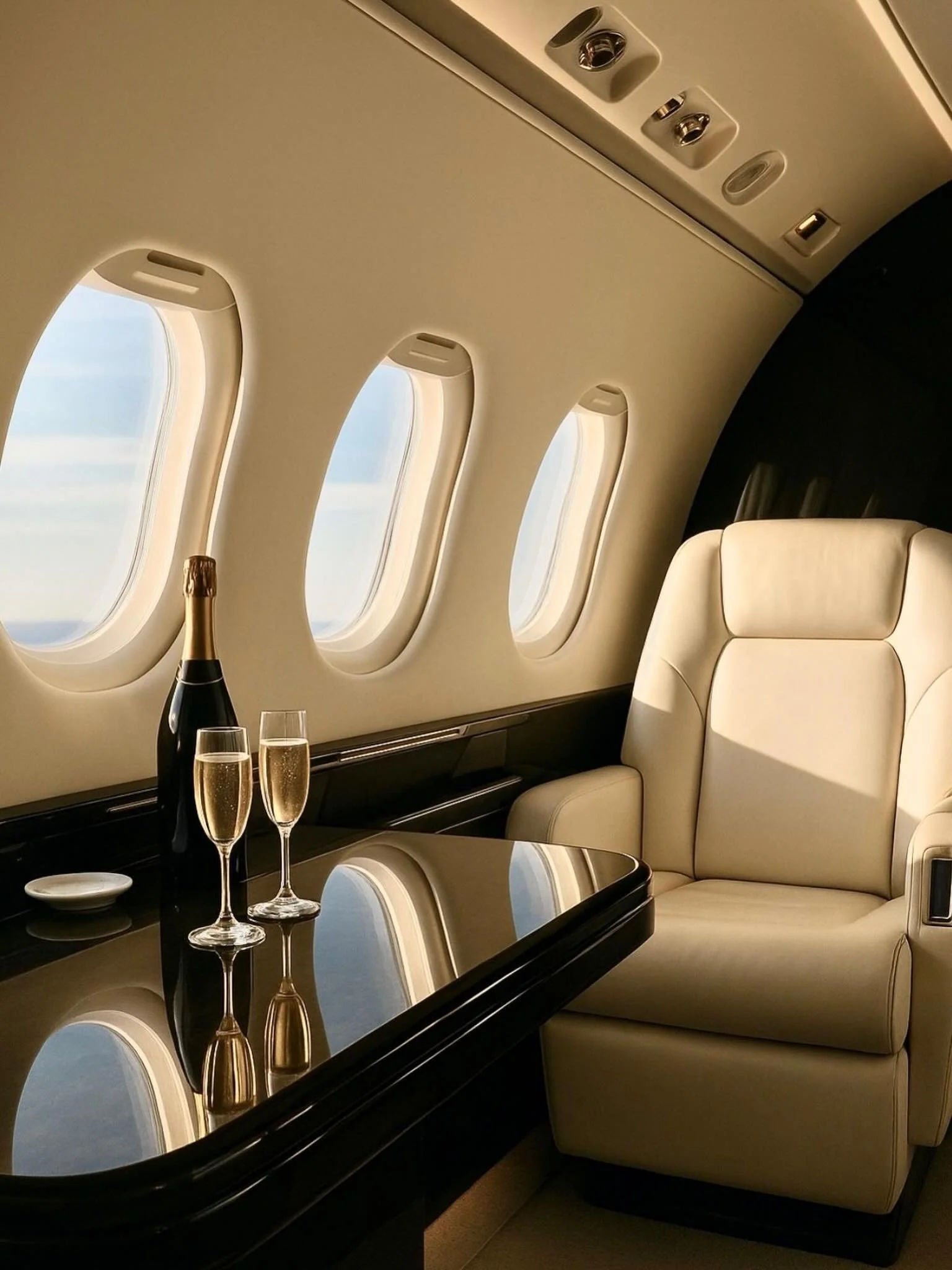 Elevated luxury in every facet of travel. The only way Skyline takes care of business ✈️🥂