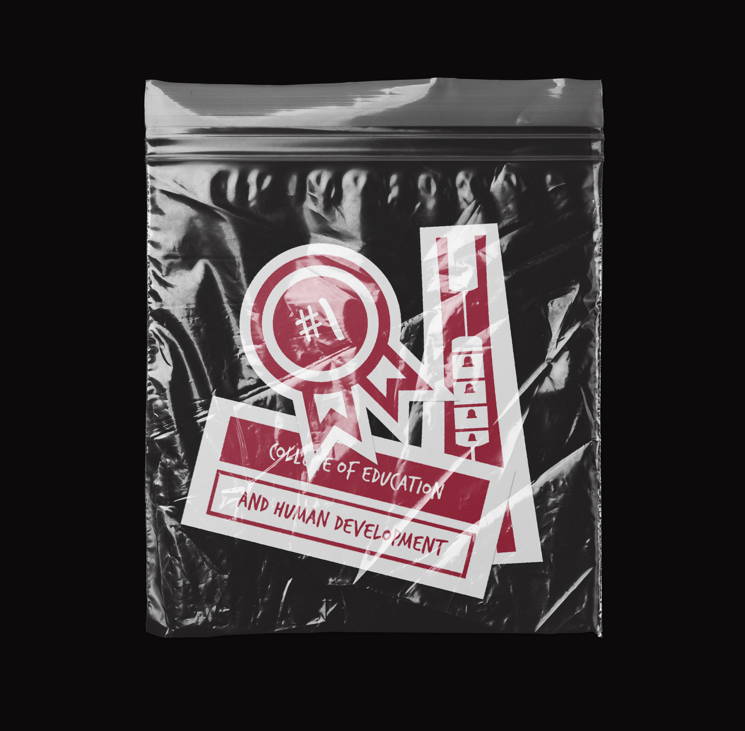 Temple homecoming themed stickers in small plastic baggie