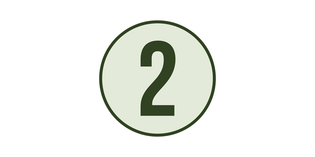 Circle with the number 2 inside