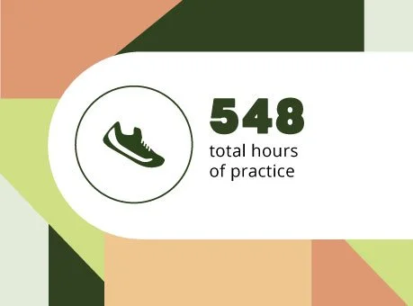 548 total hours of practice